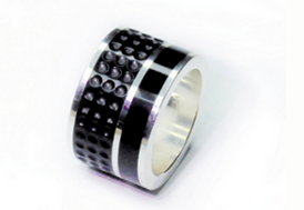 Ring Kollektion "Ines" | Silber 925 mit HyCeram schwarz | BD-Creation